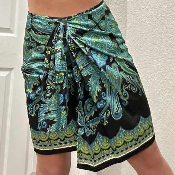 Vintage Y2k Paisley Richie Tailor Wrap Skirt - Picture 9 of 9